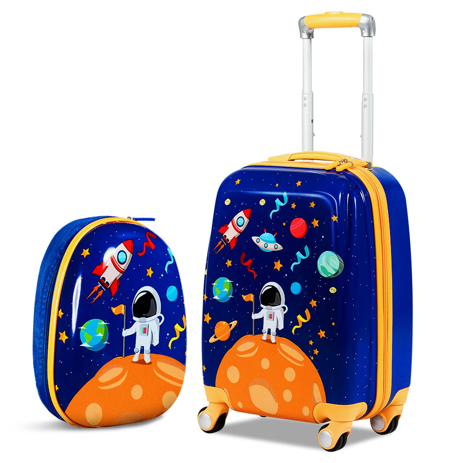 BABY JOY 2 PC Kids Carry On Luggage Set, 12