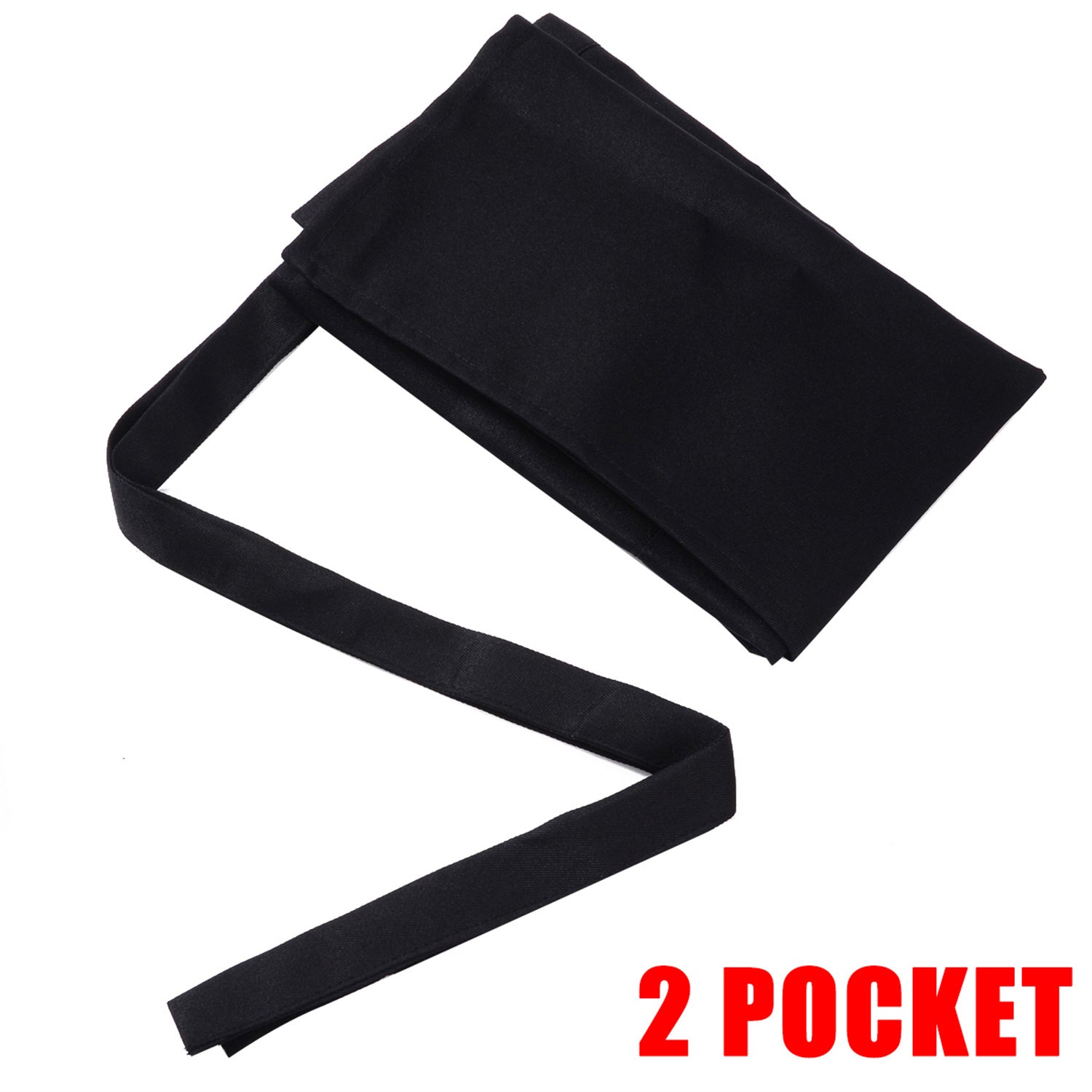 2 Styles Short Waist Apron Restaurant Kitchen Black Half Apron for Cafe Shop BBQ Hairdresser Aprons Bar Kitchen Accessory