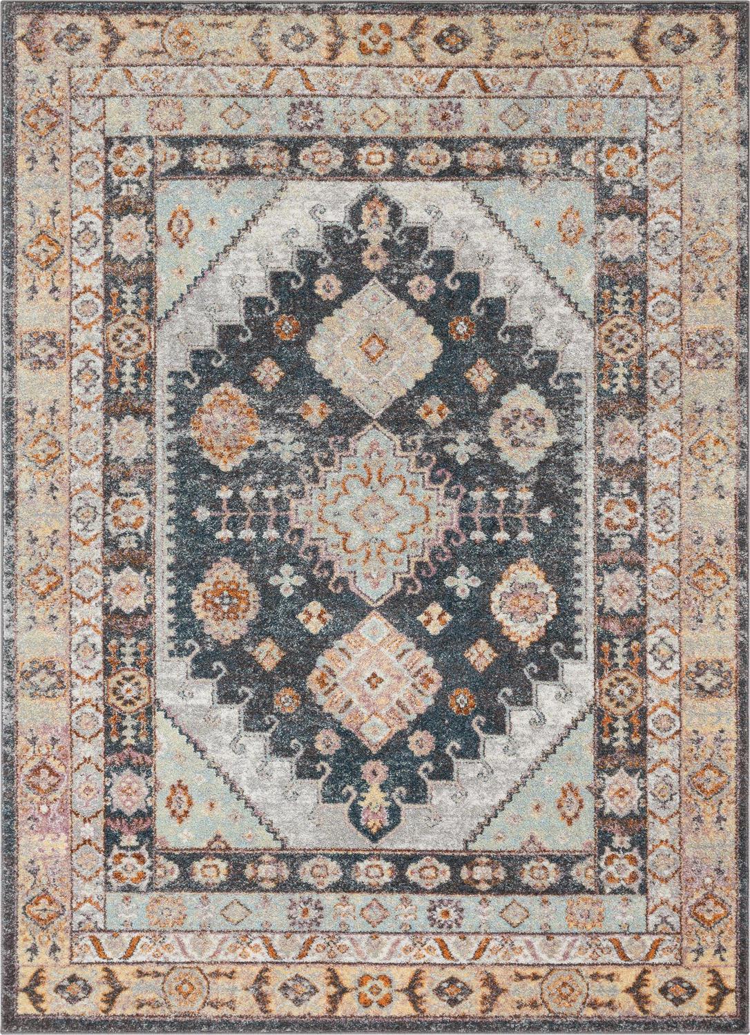 Well Woven Rodeo Virden Bohemian Eclectic Tribal Aztec Blue 311 x 53 Area Rug