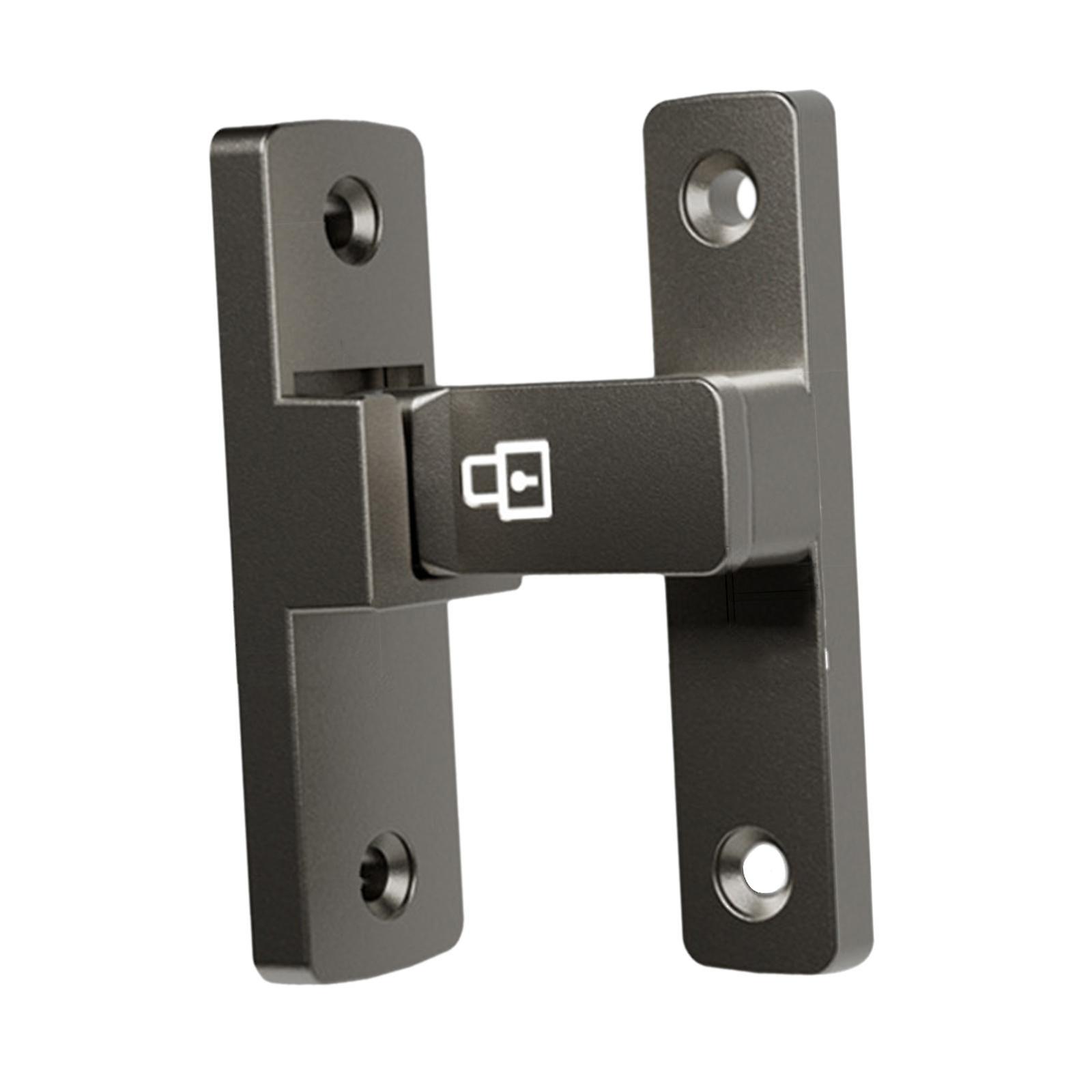 90 Degree Door Latch Guard Metal Safety Door Lock For Gate Home Garage Hotel Gray