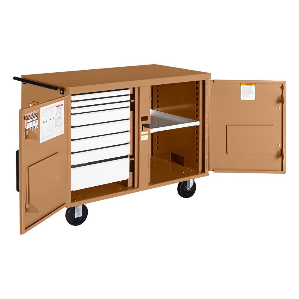 STORAGEMASTER Rolling Work Bench Steel Jobsite Box ;