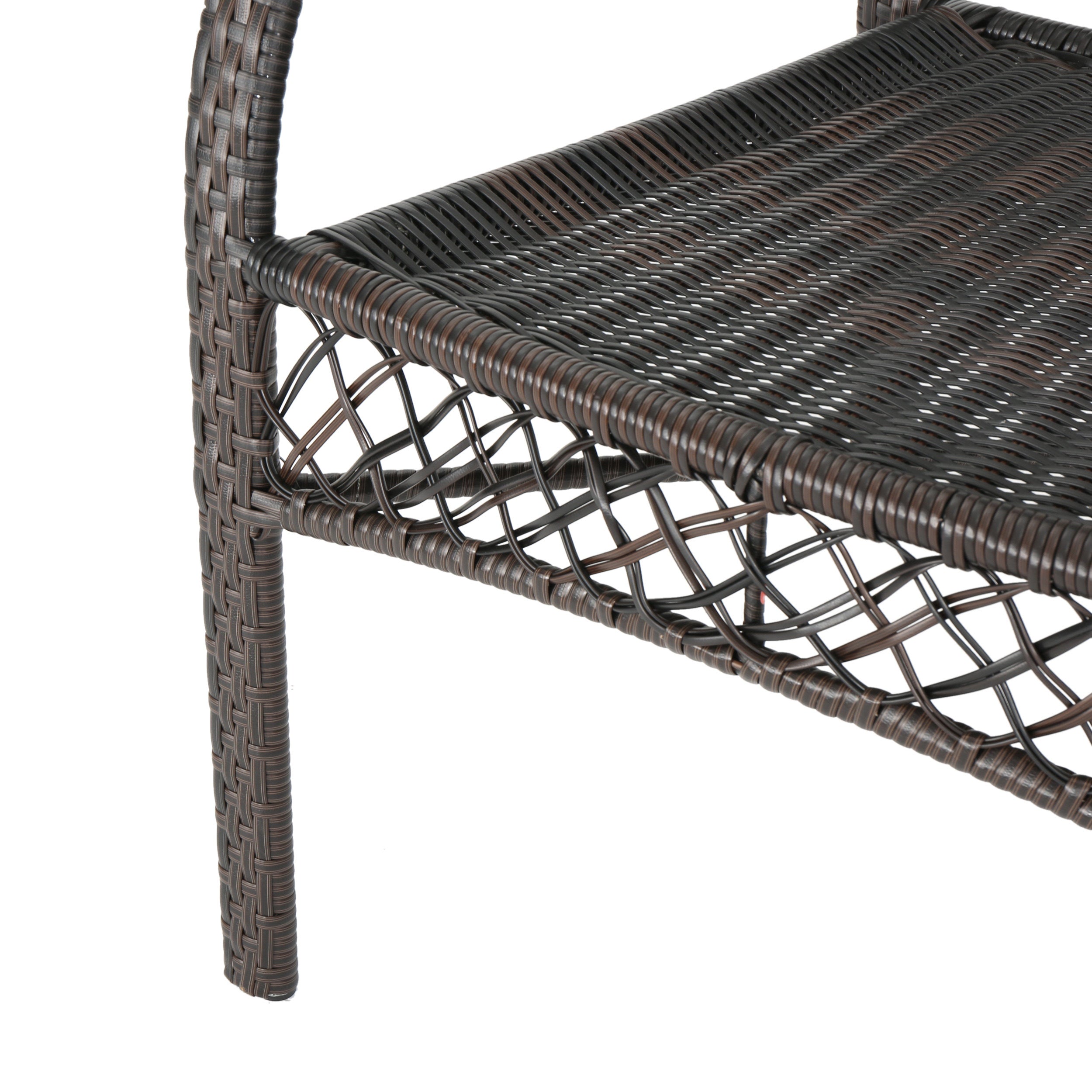 Malibu Brown 3pc Wicker Bistro Set