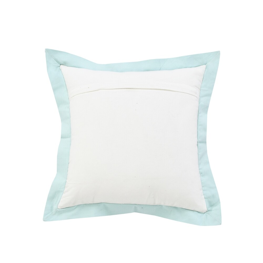 LR Home Icy Empire Bordered Throw Pillow