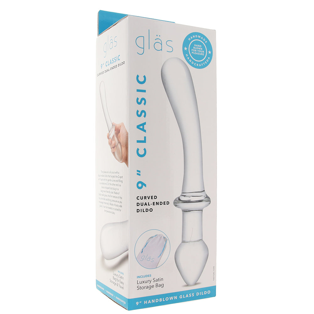 gläs Classic Curved 9 Inch Dual Ended Dildo