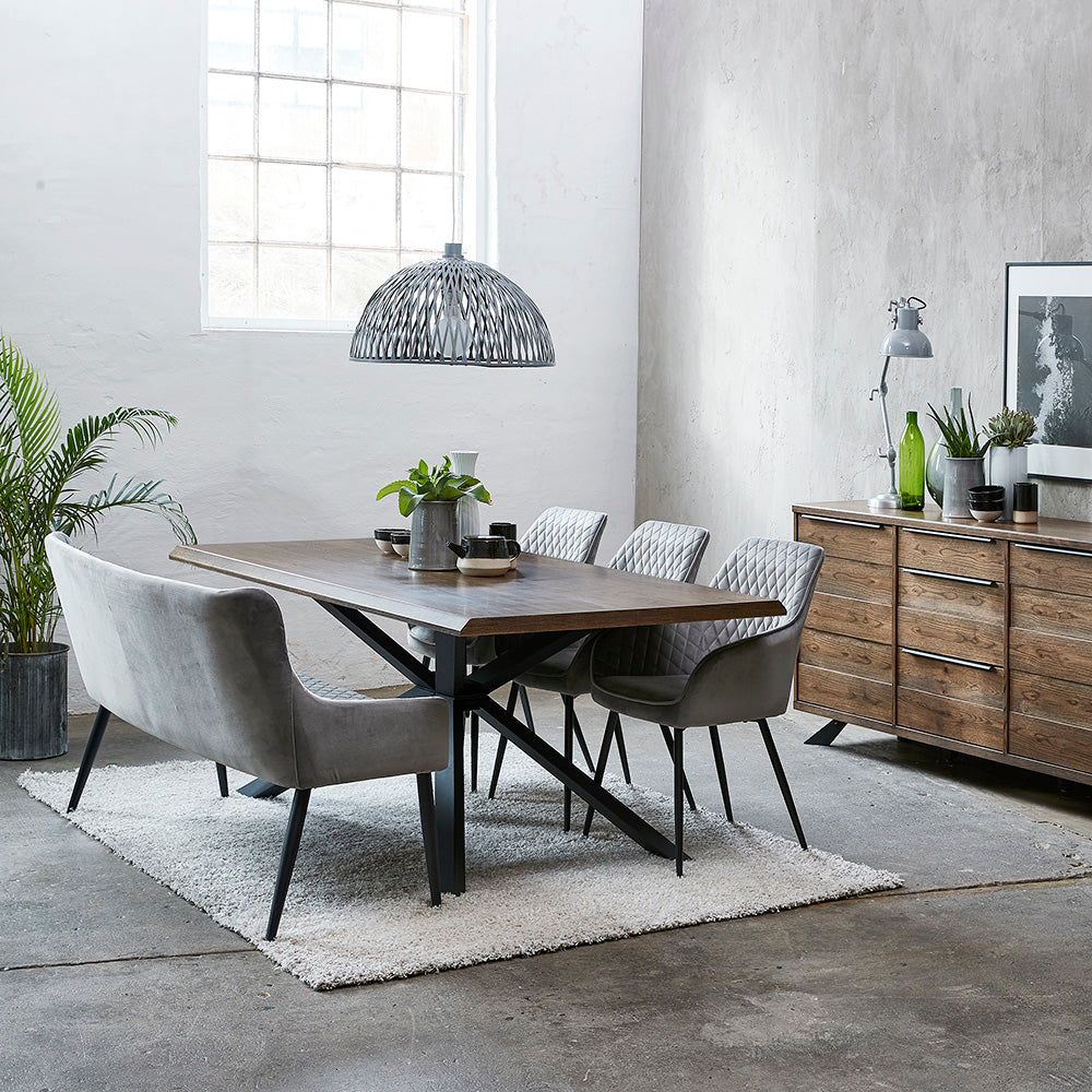 ARNO Dining Table 200cm - Brown & Black