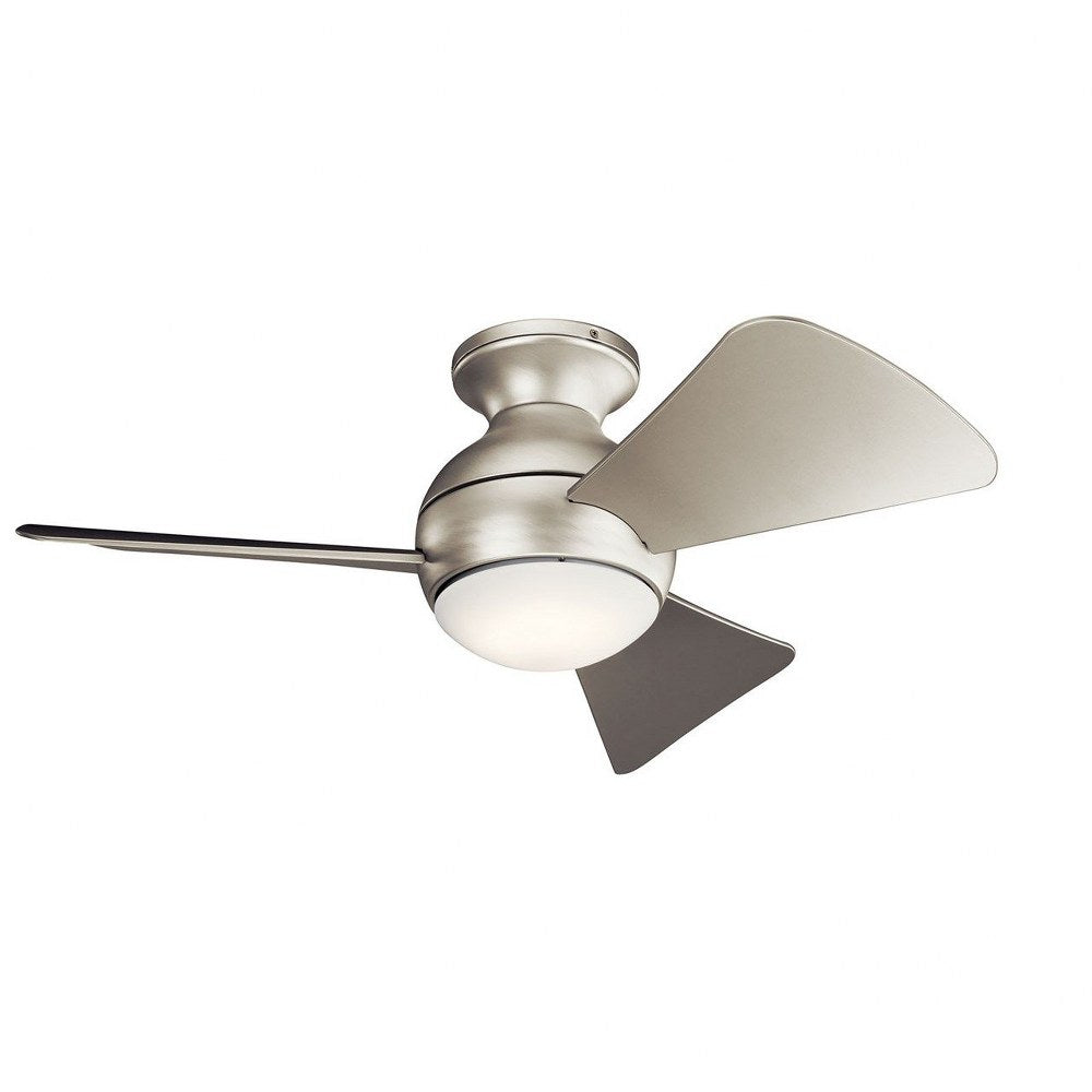 Ceiling Fan with Light Kit 11 inches Tall By 34 inches Wide-Satin Black Finish Bailey Street Home 147-Bel-4187195