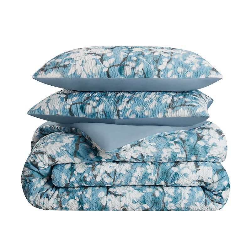 Nine West Nora Floral Printed Texture Bedding Set