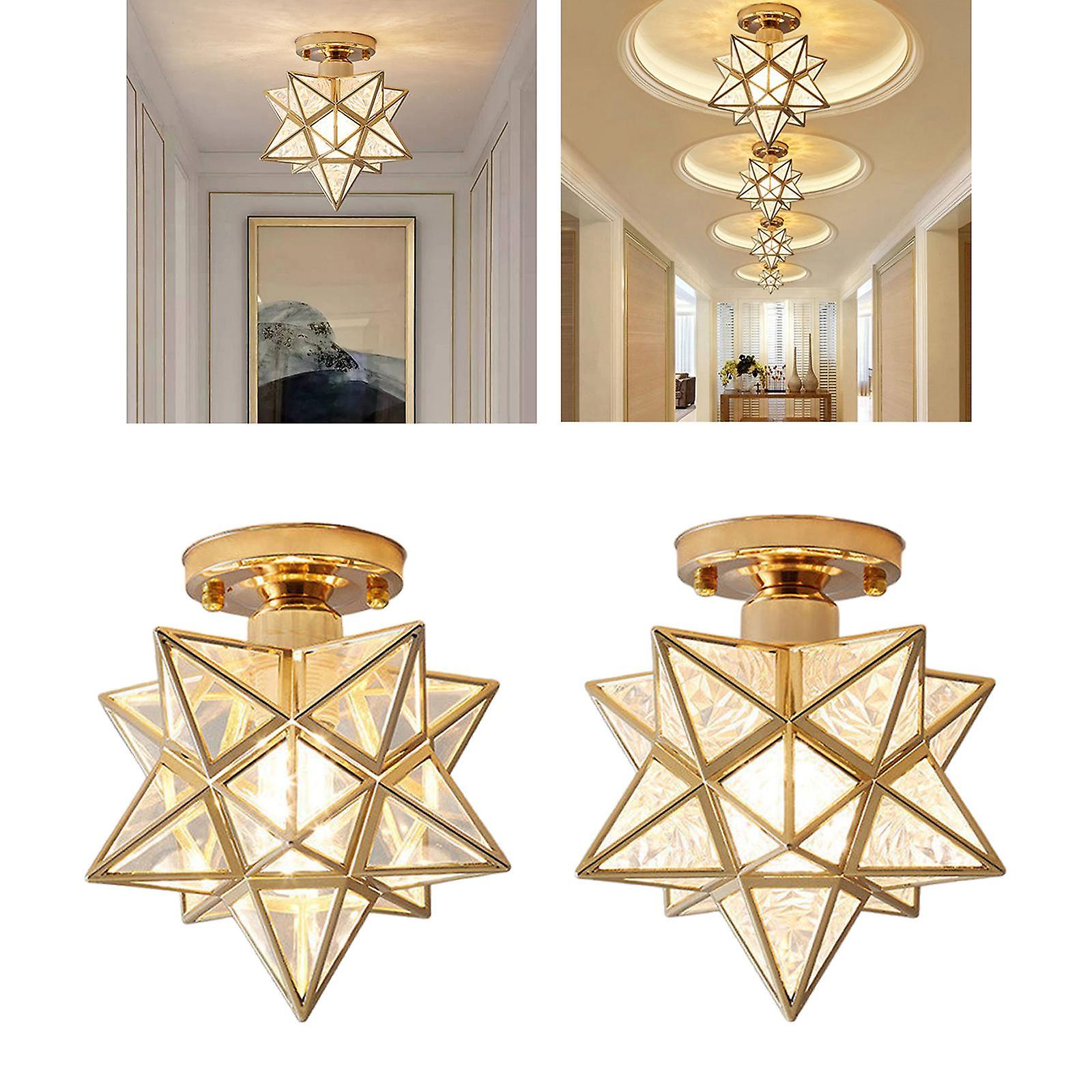 2x Pvc Semi Flush Mount Star Ceiling Wall Lamps Flush Mount