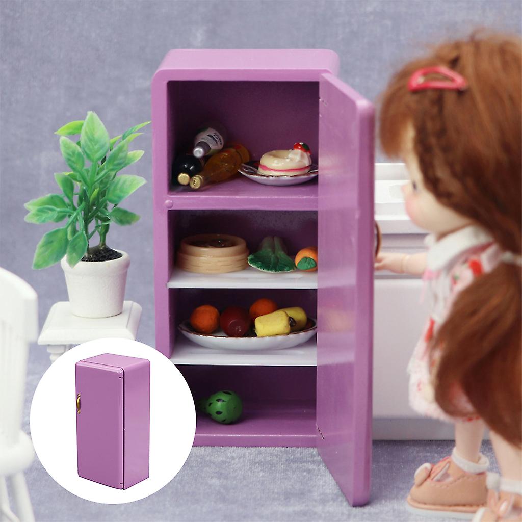 1:12 Dollhouse Kitchen Furniture Refrigerator Freezer Dolls House Decor