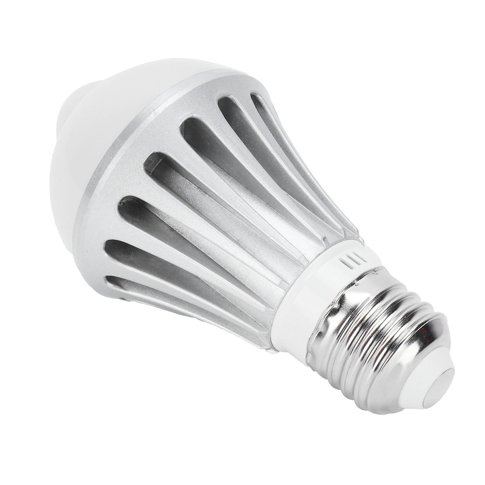 Led Sensor Light Bulb 7w E27 Human Body Sensor Bulb For Corridor 85265v Warm White Light