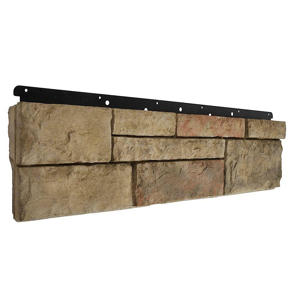 Boral 8 in. x 36 in. Versetta Stone Tight-Cut Flat Terra Rosa Siding (6-Bundles) 4210635