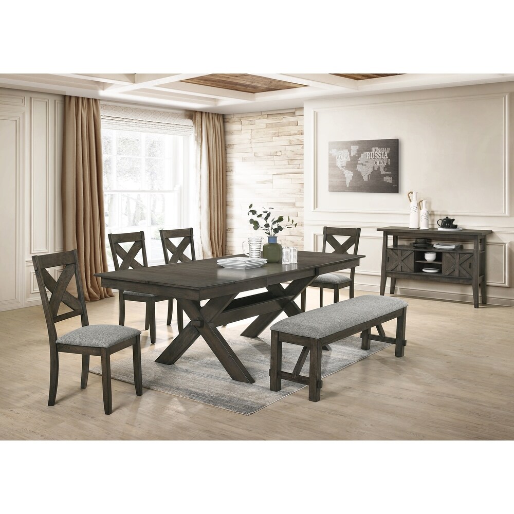 New Classic Furniture Penelope Rustic Brown 5 piece Dining Set