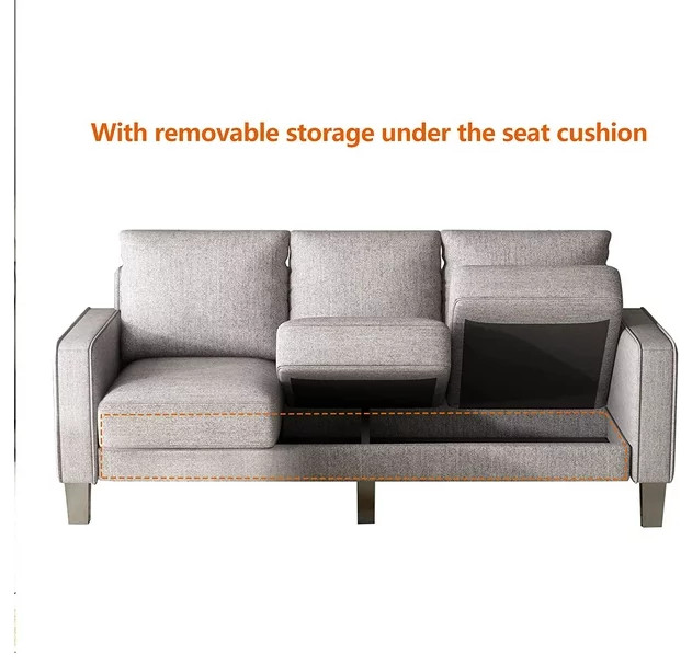 Modern Sofa  ampLoveseat Set  Cushioned Seat With Inner Storage Space   Modern   Living Room Furniture Sets   by Declusia  Houzz