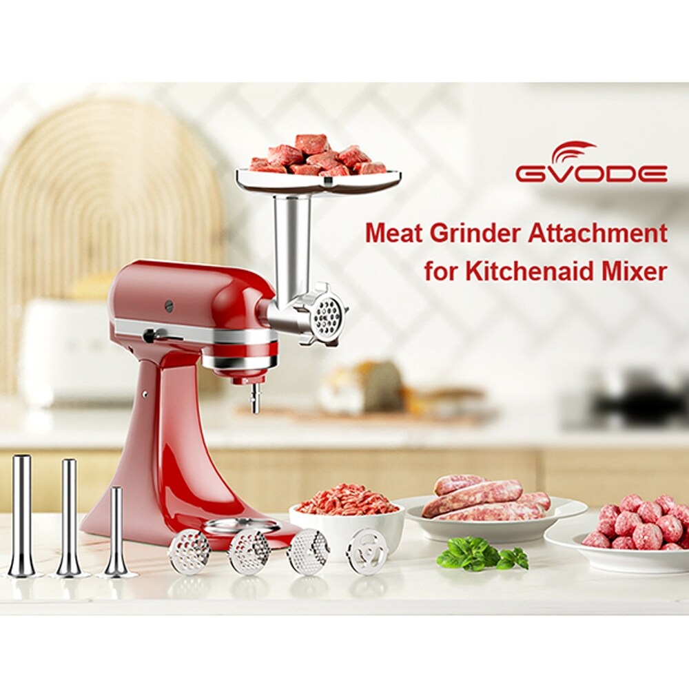 Meat Grinder Attachment Including 3 Sausage Stuffer Accessory for KitchenAid Stand Mixer