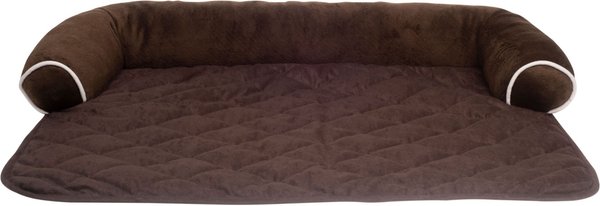 HappyCare Textiles Fleece Plush Sofa Bed and Furniture Protector， Brown