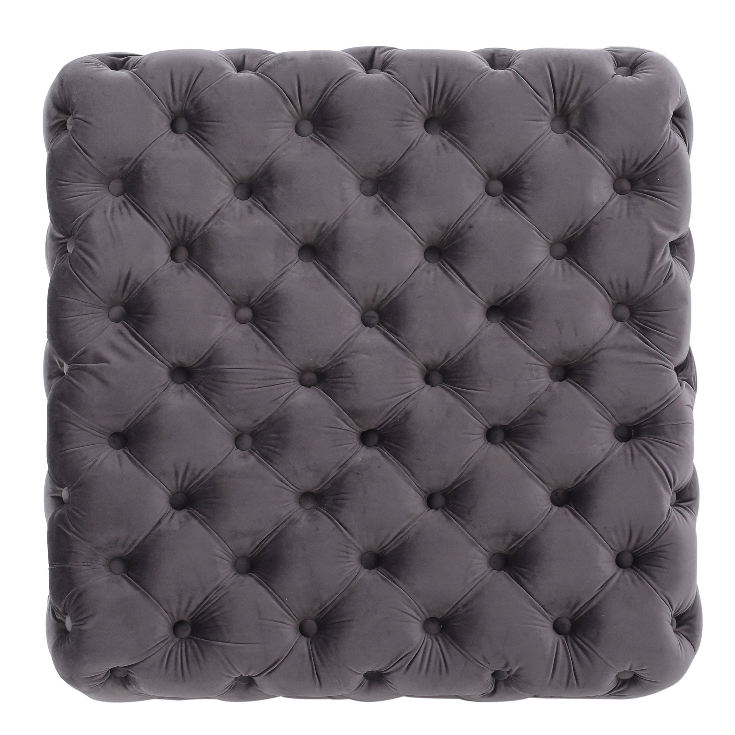 Provence Tufted New Velvet Fabric Ottoman Pouf