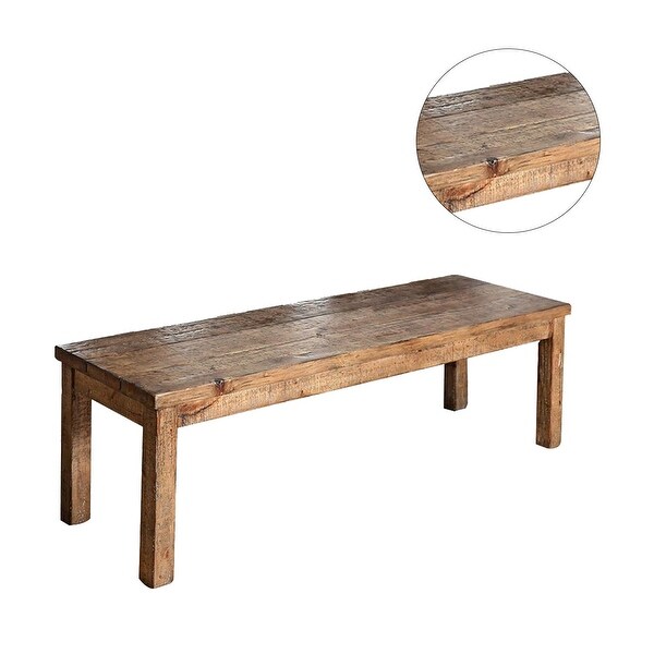 Wooden Seating Bench in Rustic Oak Finish