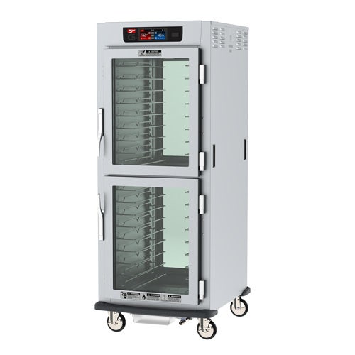 Metro C599-NDC-UPDC - C5 9 Series Controlled Humidity Heated Holding/Proofing Cabinet， Mobile， Full Height Pass Thru， Lexan Dutch Doors， Stainless Steel