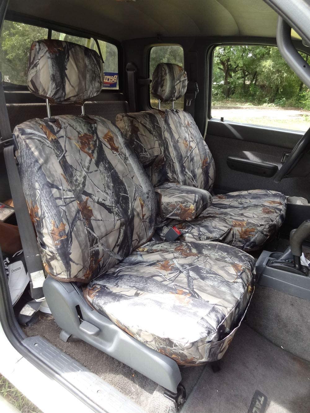 T772 1995-2000 Toyota Tacoma Xcab Front 60/40 Split Bench Seat with Integrated Armrest in XD3C Camouflage Endura