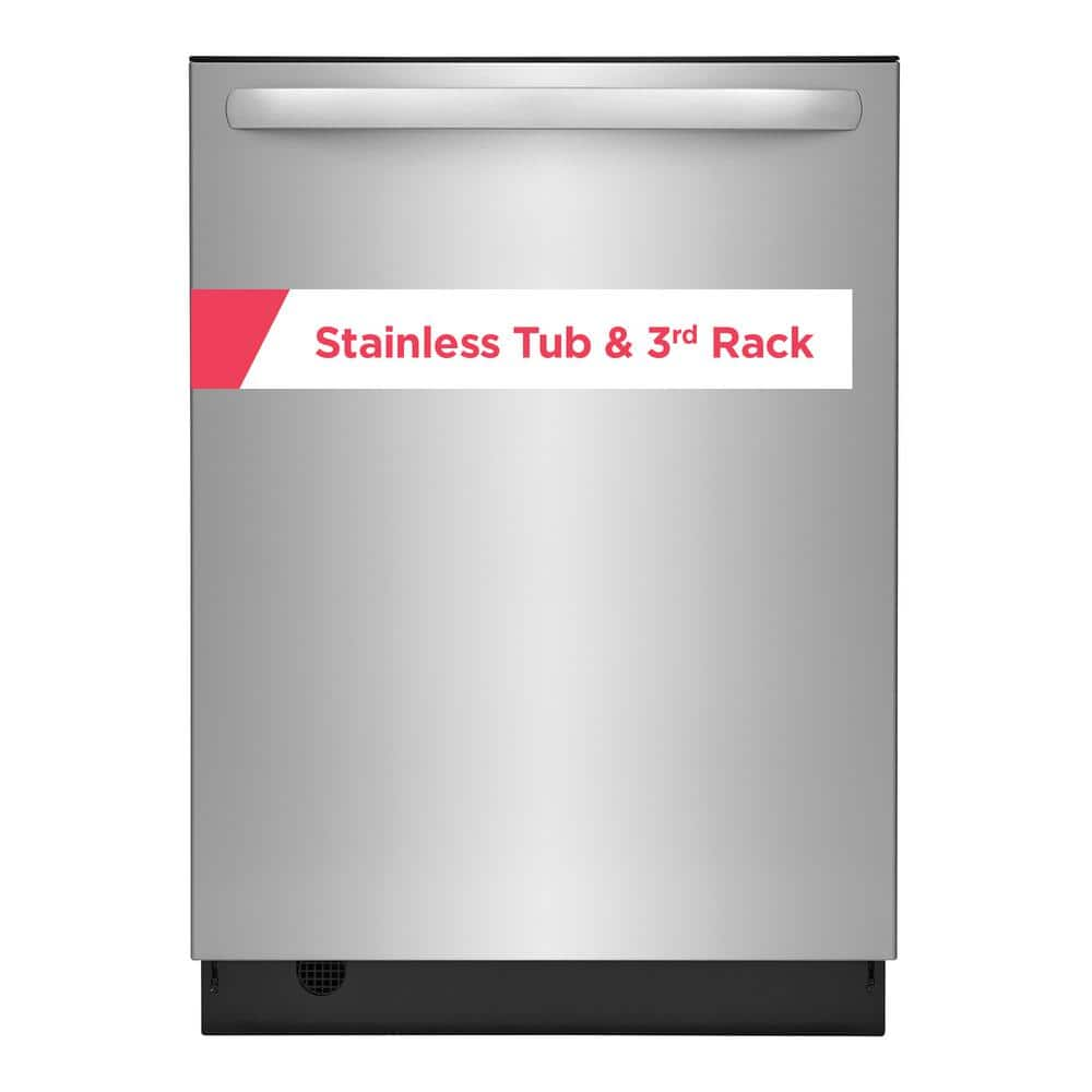 Frigidaire 24 In in Top Control BuiltIn Tall Tub Dishwasher in Stainless Steel with 5Cycles 49 dBA