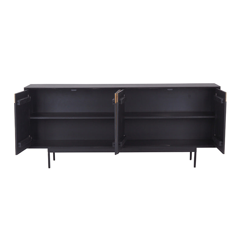 RADLEY Sideboard 180 cm Solid Mango Wood - Natural & Black