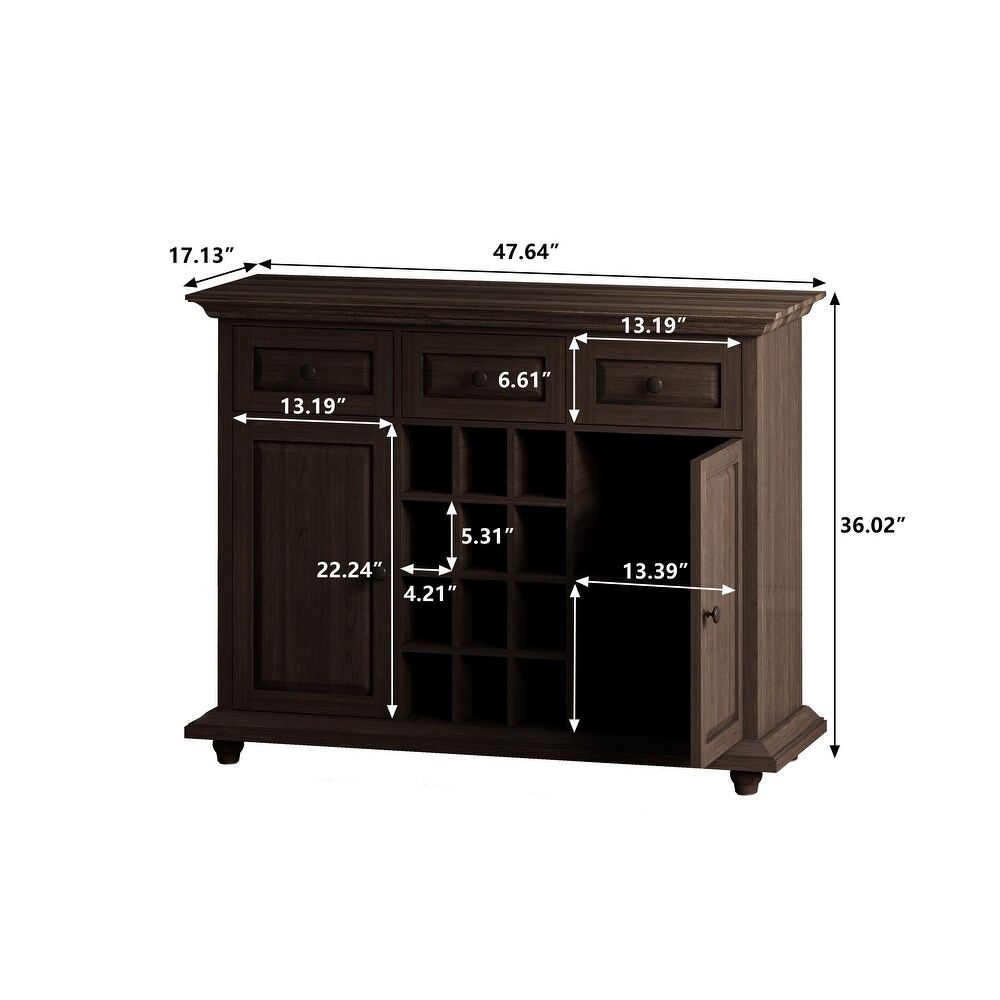 Storage Cabinet with 3 Drawers and 2 Doors