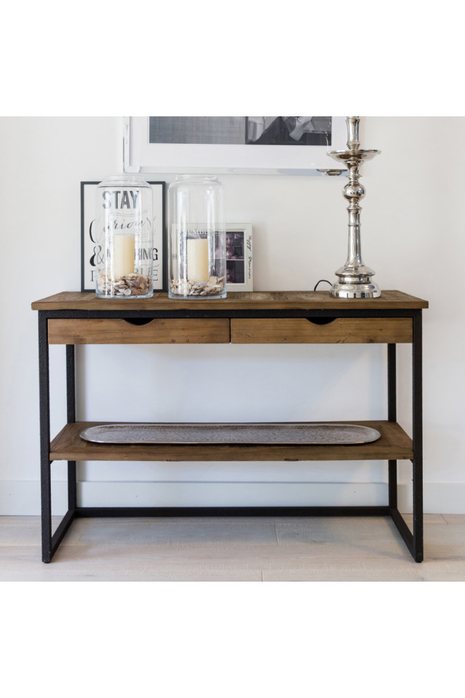 Industrial Elm Side Table  Rivièra Maison Shelter Island   Industrial   Side Tables And End Tables   by Oroa   Distinctive Furniture  Houzz