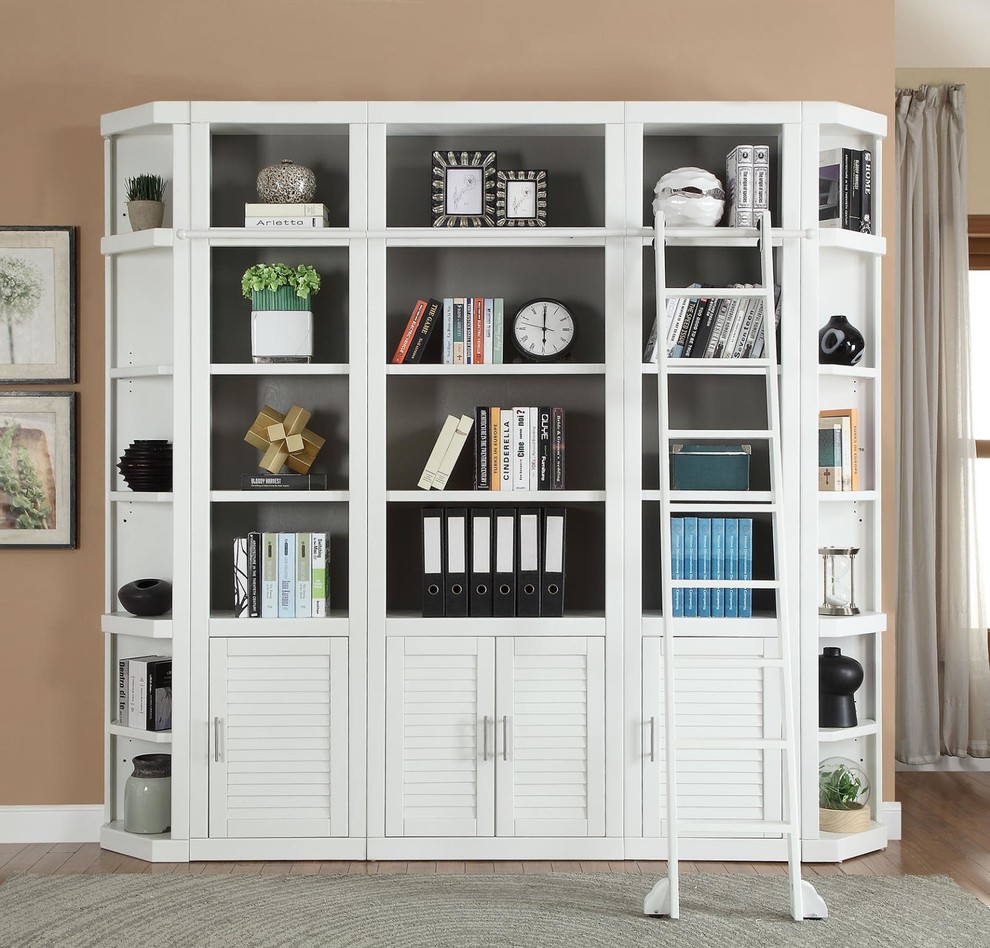 Parker House Catalina 5 Piece Library Wall in White   3   Transitional   Bookcases   by Unlimited Furniture Group  Houzz