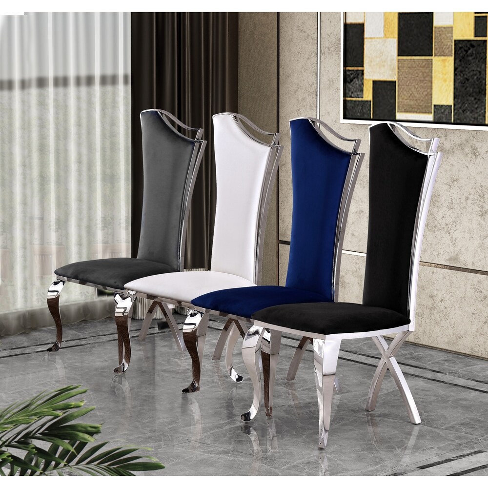 Best Quality Furniture Luxe Upholstered Dining Accent Chairs (Set of 2)