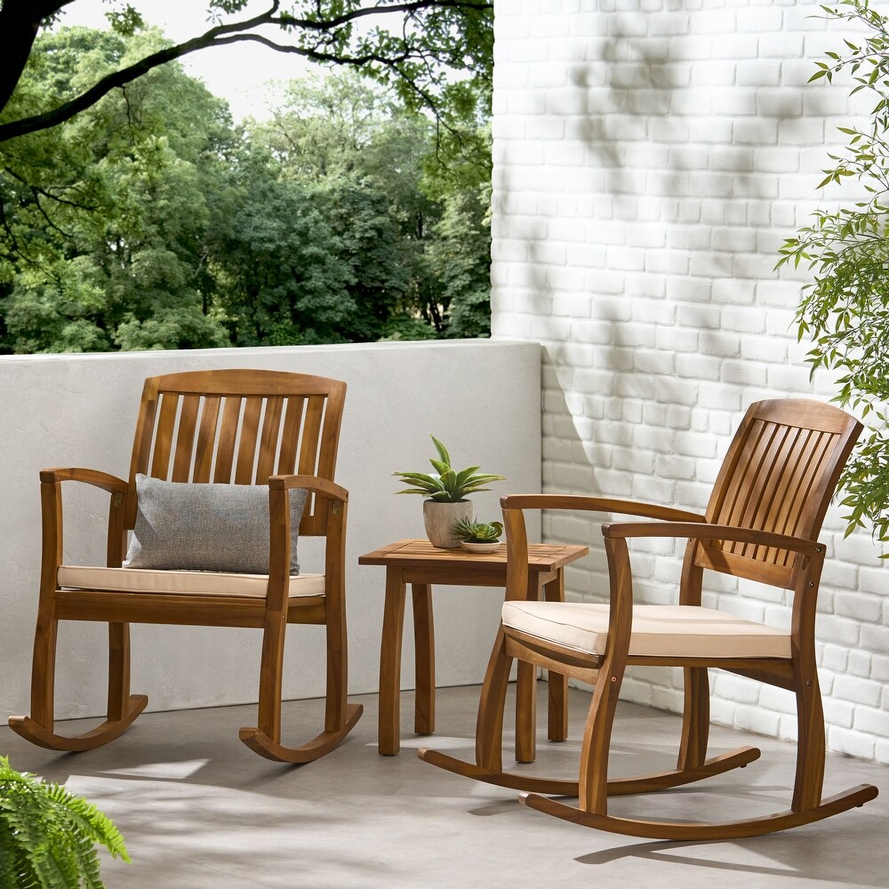 Lucca Outdoor 3 pc. Rocking Chair Set by Christopher Knight Home