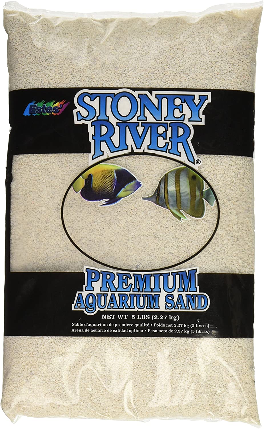 Stoney River White Aquatic Sand Freshwater and Marine Aquariums， 5-Pound Bag