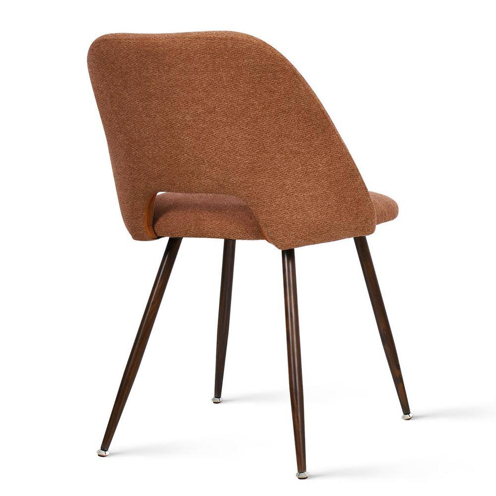 Elevens Upholstered Modern Cutout Back Dining Chair with Walnut Leg (Set of 4) EDWIN-CHAIR-WALNUTTERRA