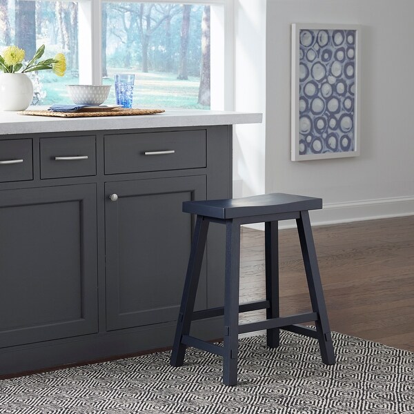 Creations Multi 24 Inch Sawhorse Counter Stool- Navy