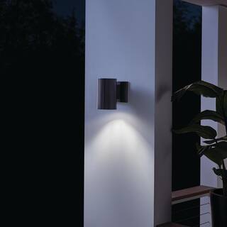 KICHLER Independence 7 in. 1-Light Black Outdoor Hardwired Wall Lantern Sconce with No Bulbs Included (1-Pack) 9234BK