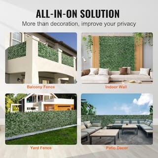 VEVOR Ivy Privacy Fence 39 x 158 in. Artificial Green Wall Screen Greenery Ivy Fence Faux Hedges Vine Leaf Decoration WLSR39X1581PCOD29V0