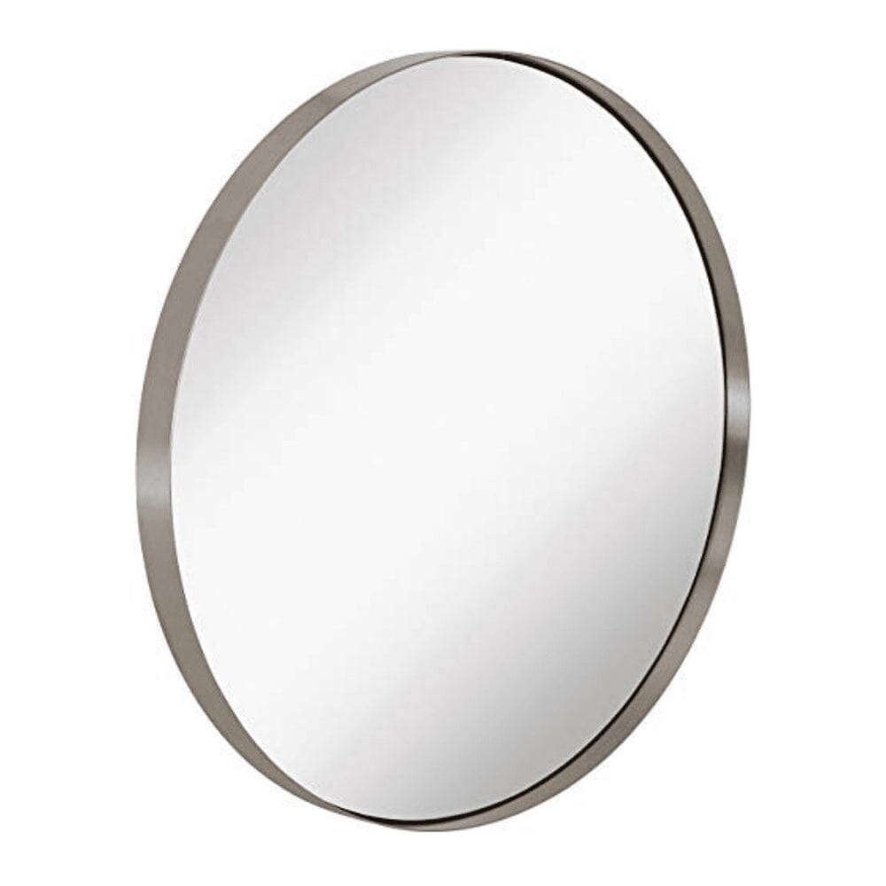 Contemporary Brushed Metal Wall Mirror