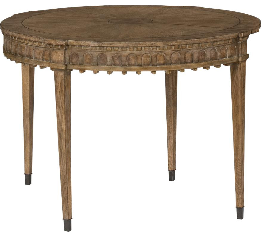 Console SARREID Demilune Heather Gray Knotty Oak Chestnut Burl   Transitional   Console Tables   by EuroLuxHome  Houzz