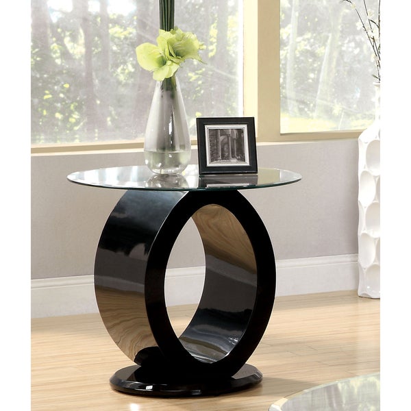 Furniture of America Opelle Modern Art O-shaped Round Side Table