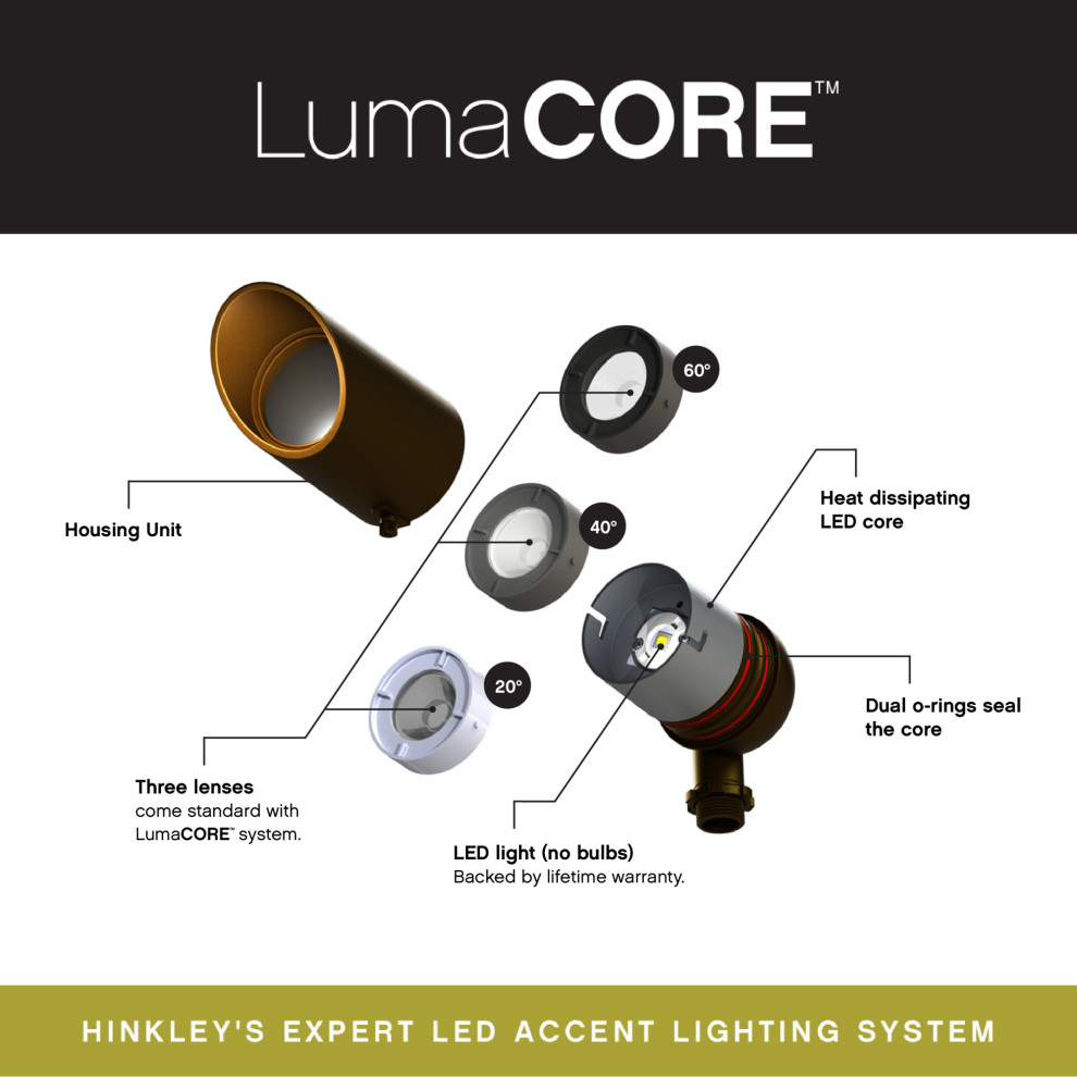 Hinkley Lighting 1535 3W3K 2.5 quotW 12v 3w 3.2VA LED 3000K 9.75 quotL   Transitional   Outdoor Flood And Spot Lights   by Buildcom  Houzz