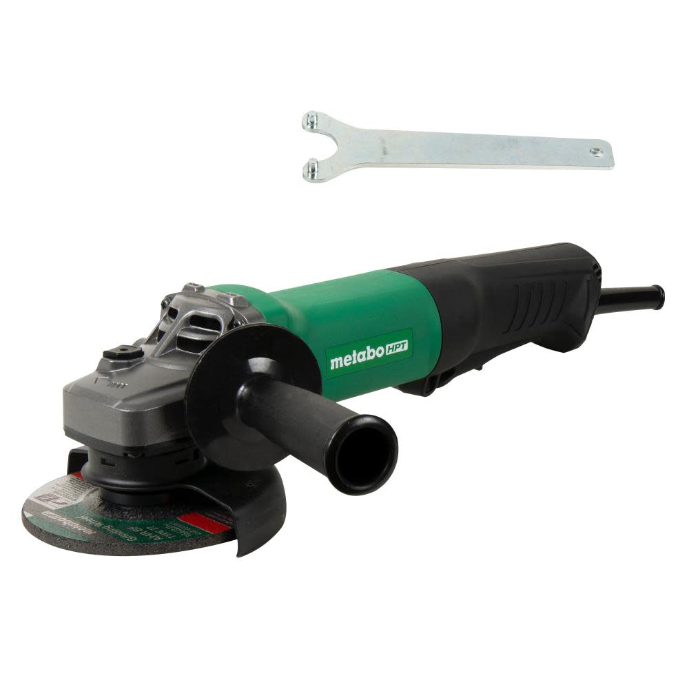 Metabo HPT G12SE3 4.5 10.5 Amp Paddle Switch Disc Grinder w/ Lock-On