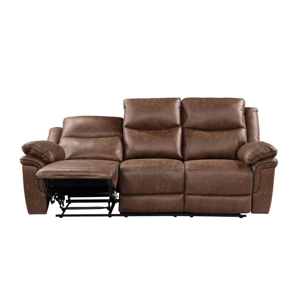 New Classic Furniture Carmichael Brown Manual Reclining Sofa