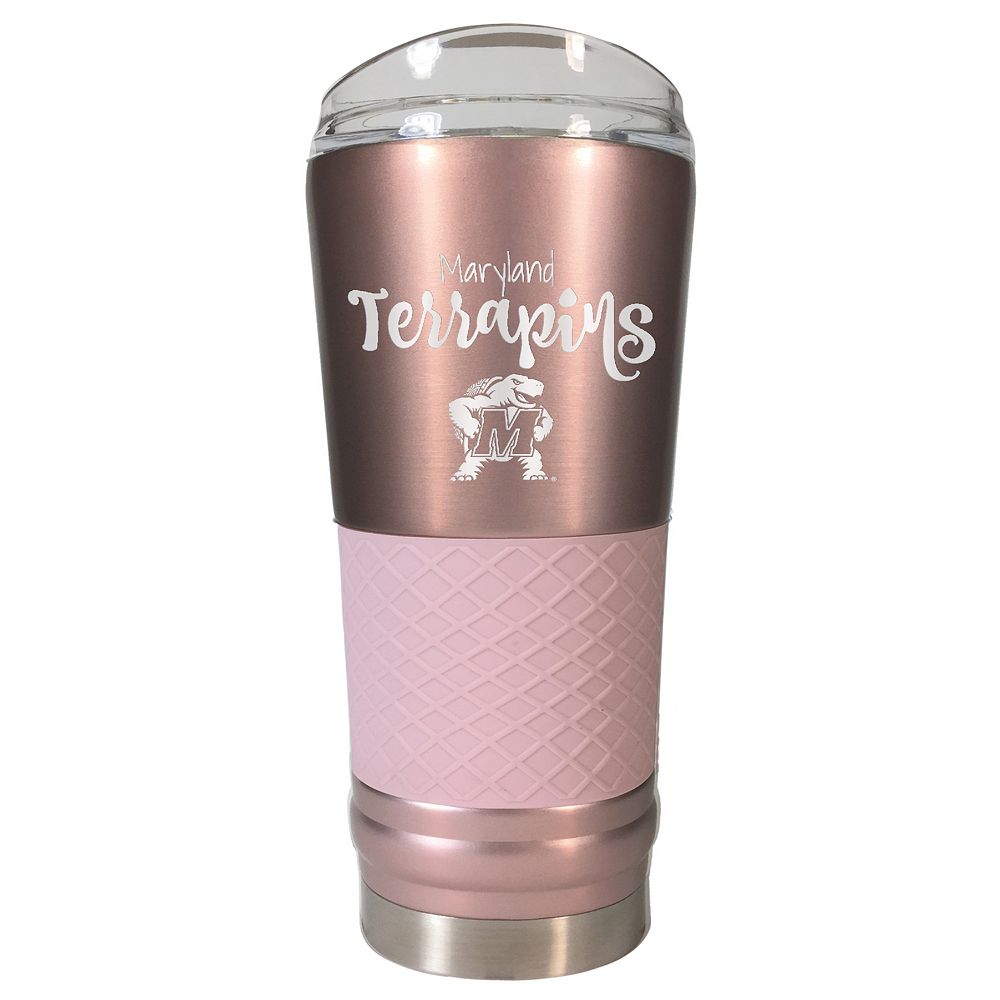 Maryland Terrapins 24-Ounce Draft Rose Gold Tumbler