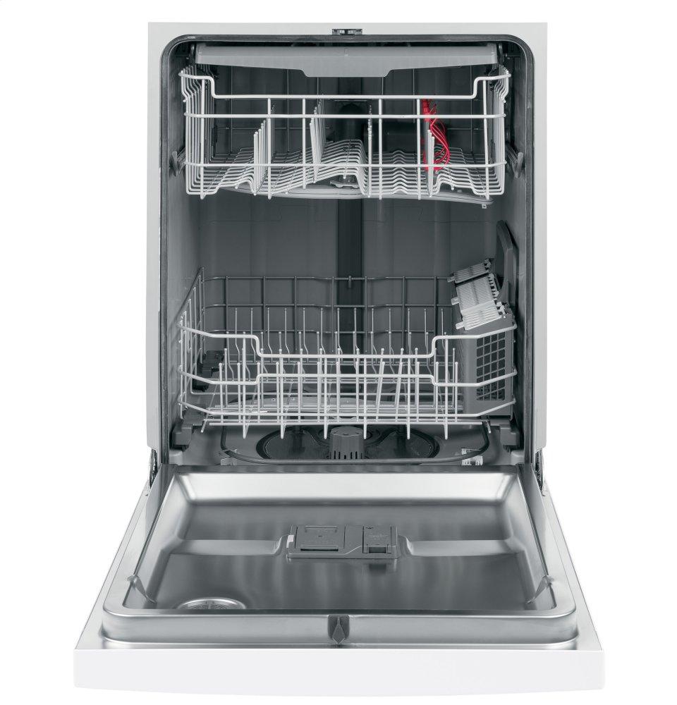 Ge Appliances GDF640HGMWW Ge® Front Control With Stainless Interior Door Dishwasher With Sanitize Cycle & Dry Boost