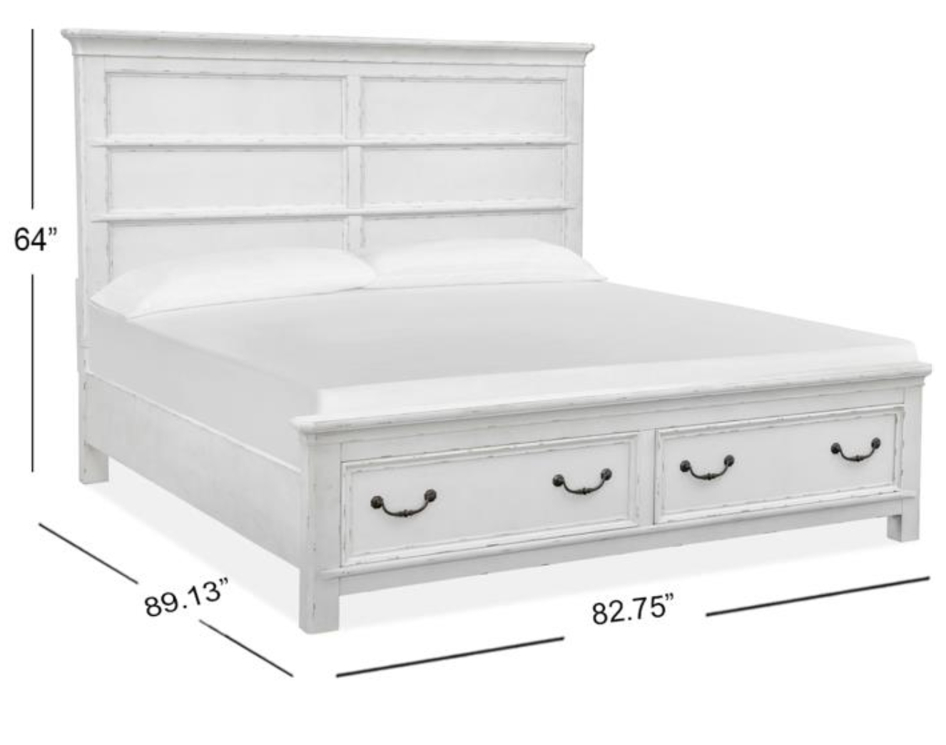 BELLEVUE MANOR KING STORAGE BED