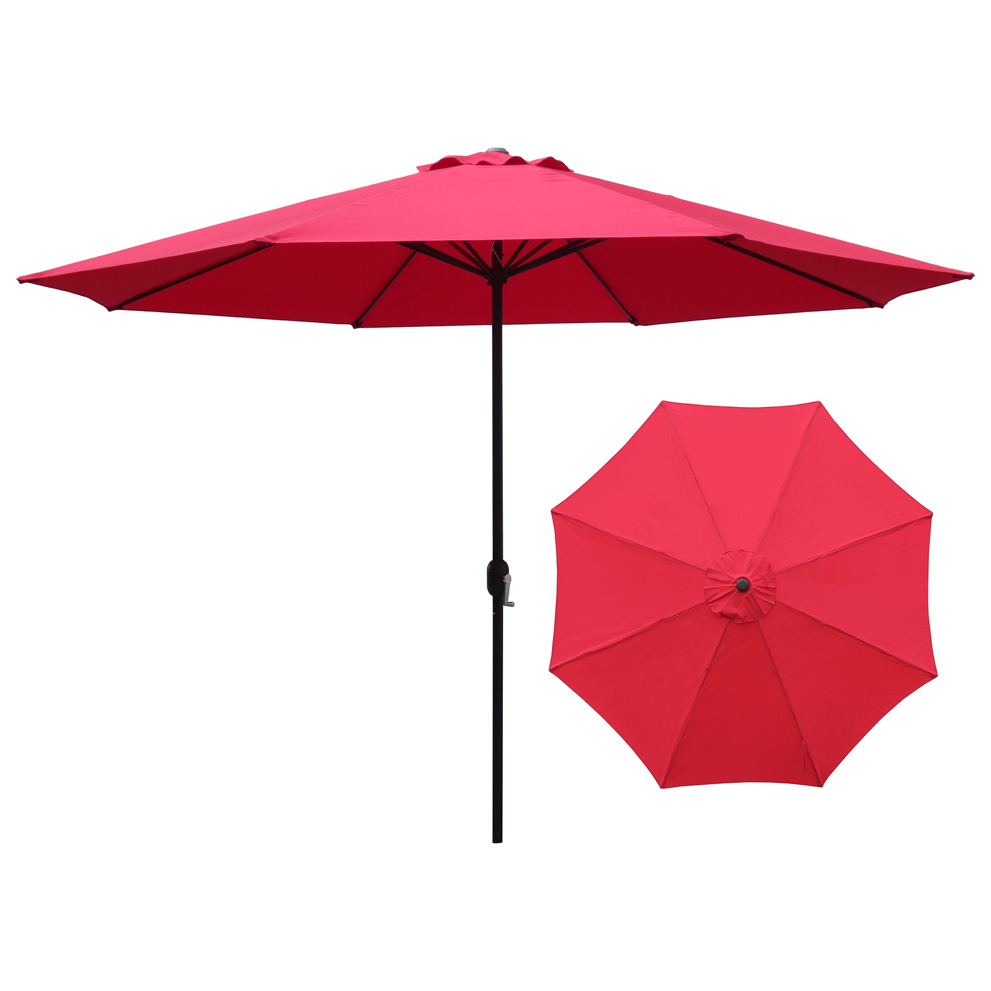 Abble 8' Red Octagon Table Patio Umbrella