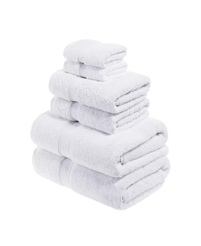 Superior Highly Absorbent Egyptian Cotton Ultra Plush Solid Bath Towel Set Collection