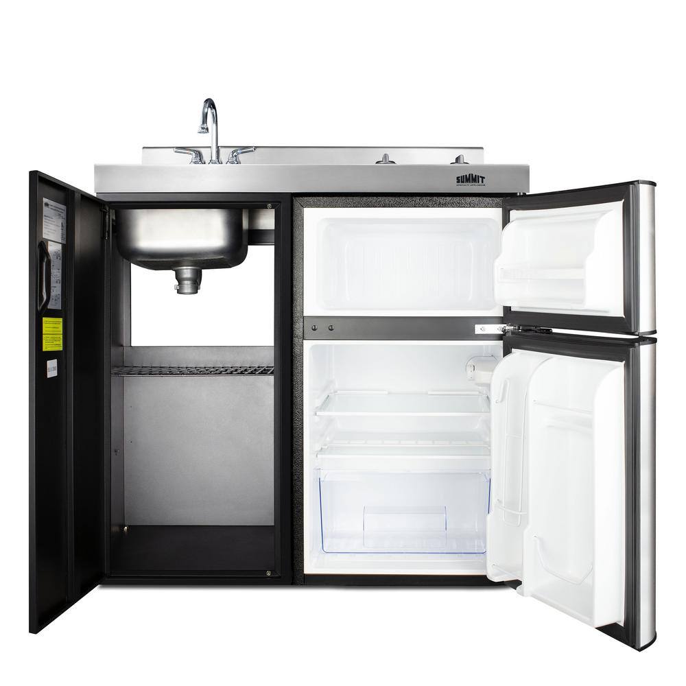 Summit Appliance 36 in. Compact Kitchen in Black CK36ELGLASS