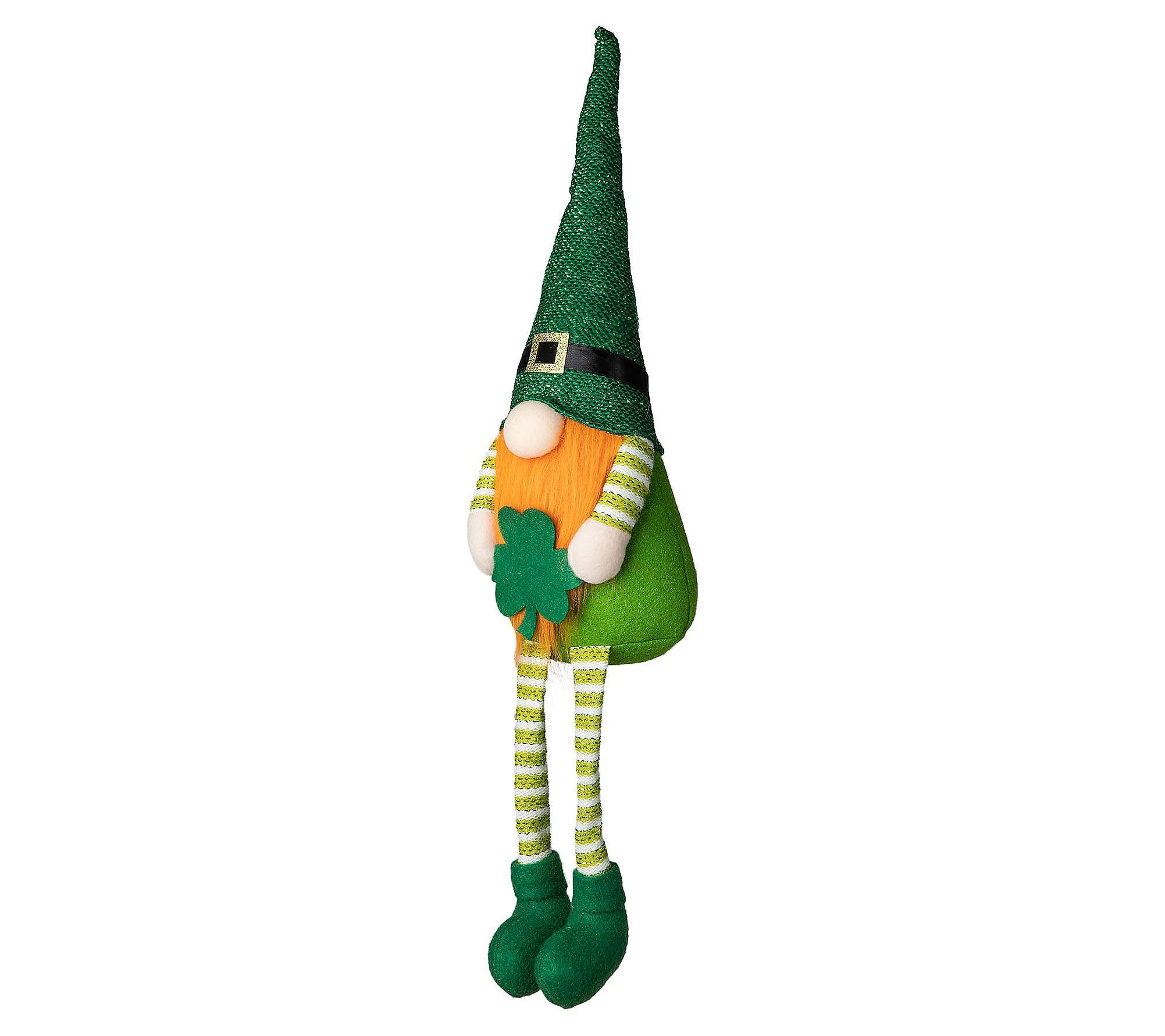 Glitzhome St. Patrick's Lucky Gnome Leprechaunhelf Sitter