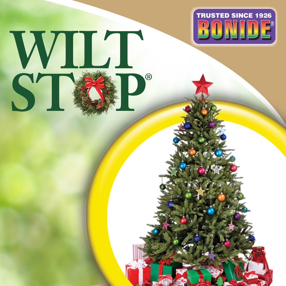 Bonide 098 (BND098)， Anti-transpirant Plant Protector Wilt Stop Xmas Tree and Wreath Ready-To-Use， 16 oz， Color