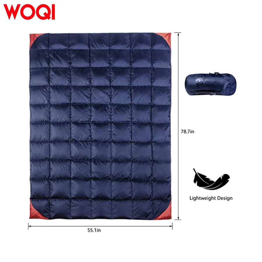 WOQI Down Camping Blanket  Backpacking Lightweight Packable Quilt Hiking sleeping blanket